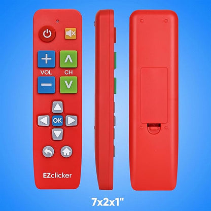 Samsung Replacement TV Remote Compatible with Samsung TV's ONLY (Red) Big Button TV Remote Control, Simplified and Easy to Use (2xAAA Batteries not Included)