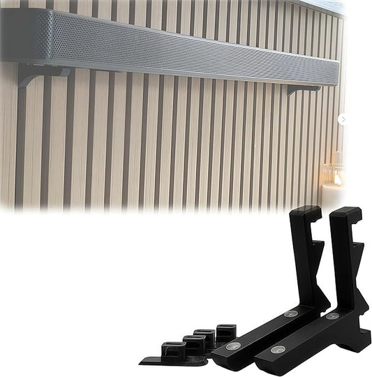 Acoustic Panel Soundbar Brackets – No-Drill, Screw-Free Mount for Smart TV & Home Audio Soundbars