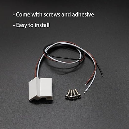VictorsHome Magnetic Reed Switch NC NO COM Surface Mount Wired Door Window Contact Sensor with Adhesive Paper for Home Security and Burglar Alarm Systems MC-38 5pcs