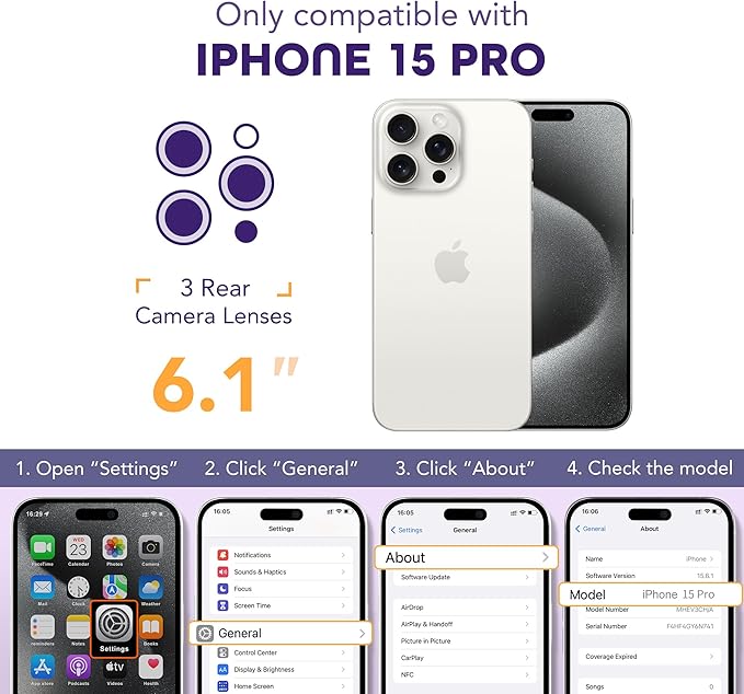 Magnetic for iPhone 15 Pro Case, Compatible with MagSafe, Built-in Privacy Screen Protector and Camera Protection, Anti Spy Full Body Dustproof Shockproof Hard Phone Case 6.1", Light Purple