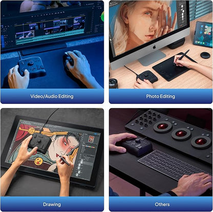 TourBox NEO - Customizable Editing Controller, Photo Color Grading Illustration Speed Editor, Intuitive Control Boost Productivity, Programmable Keyboard for Adobe CSP and More, Works with Mac/PC