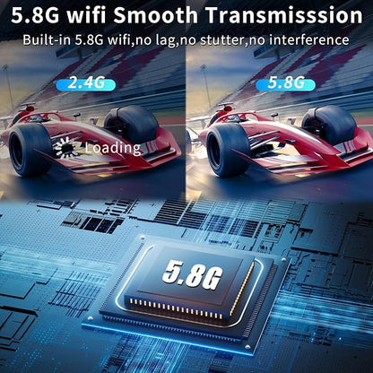 Wireless HDMI Transmitter and Receiver 328ft/100m Extender 4K Decode Input 1080P Output Plug&Play Portable 2.4G/5.8G for Video and Audio to Monitor from PC/Projector/TV Box,with LED Display