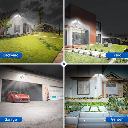 SANSI 36W 3600LM LED Motion Sensor Outdoor Light, 50,000 Hrs Lifespan Security Light, 350W Equiv 5000K Dusk to Dawn IP65 Flood Light, Super Bright for Backyard, Black, Bright Series, not Solar