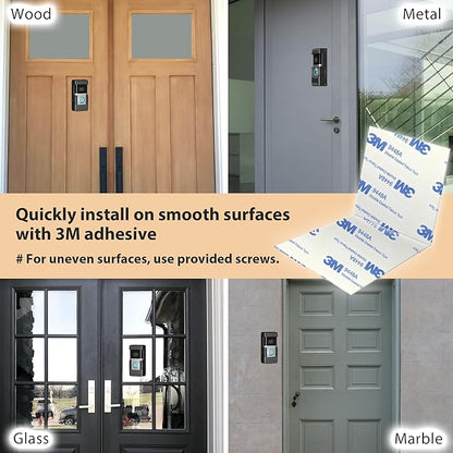 Heart of Tafiti Anti-Theft Video Doorbell Mount, Compatible with Ring Doorbell 1/2/3/3Plus/4/2020/2023/Blink 2021, Adjustable No-Drill Mounting Bracket Wedge Adapter Holder Accessories