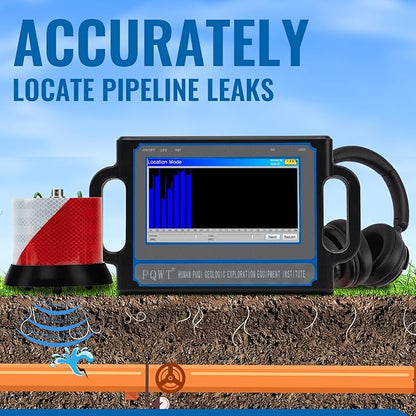 PQWT GT500A Groundwater Finder 500M Depth Water Locator for Well Drilling with Pipeline Leak Detector Water Leak Locator