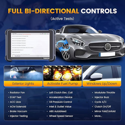 THINKCAR Bidirectional Scan Tool, THINKSCAN 689BT All System Automotive Diagnostic Tool, Bi Directional OBD2 Scanner with ECU Coding, 34 Services, FCA Autoauth, CANFD and DoIP, Wireless Update