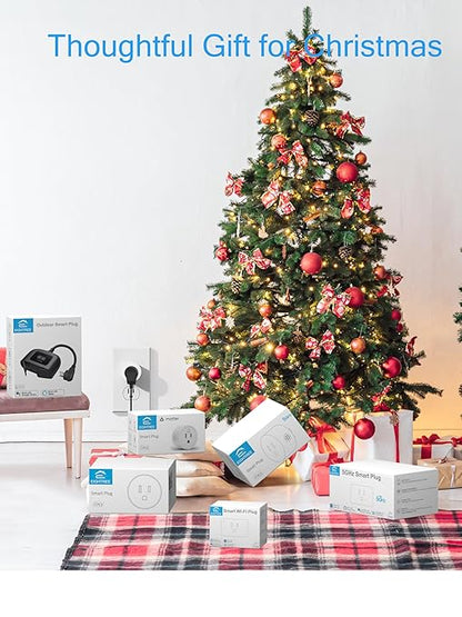 EIGHTREE 15A Smart Plug, Wi-Fi & Bluetooth Smart Outlet for High-Power Home Appliances, Works with Alexa & Google Home, Easy Setup, Timer & Remote Control, FCC & ETL Certified, 2.4GHz Wi-Fi Only
