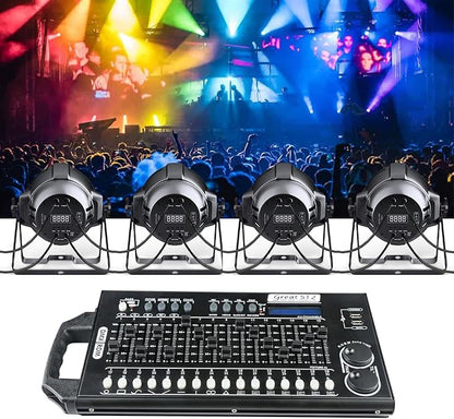 DMX 512 Stage Light Controller - 512 Channel DMX Lights Controller with Built-in Program and RDM Dip Switch Function