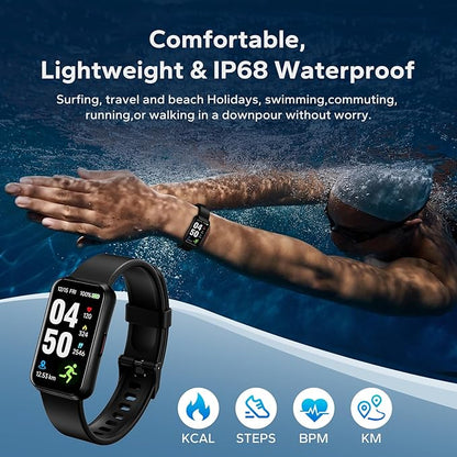 pixtlcoe Fitness Smart Trackers with 24/7 Health Monitoring,Heart Rate Sleep Blood Oxygen Monitor/Calorie Steps Counter Pedometer Activity Tracker/Smart Notifications for Men Women