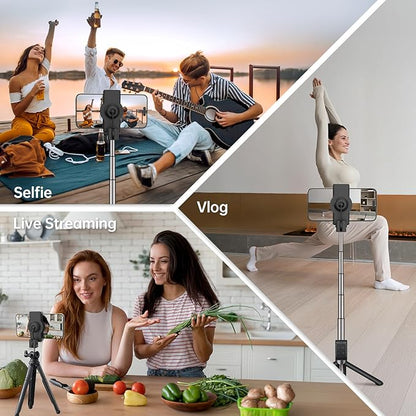 Vlog Selfie Monitor Screen for iPhone 16 and Below, Young Master Magnetic Touchscreen Monitor, 4K 60fps, Audio Sync, 4in Back Camera Monitor for Youtube Tiktok Video Recording, Compatible with Android