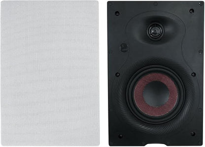 Rockville Pair WA658 240W in-Wall Speakers, 6.5" Kevlar Woofer, Silk Dome Tweeter, Magnetic Grilles, 3-Position Tweeter Control, 8-Ohm, for Home Theater & Whole-House Audio