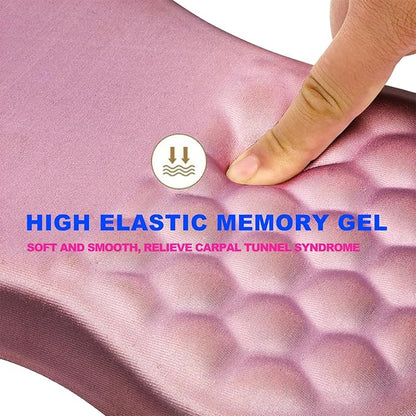KUOSGM Mouse Pad Wrist Support, Ergonomic Mouse Pad with Massage Dot, Comfortable Computer Mouse Pad for Laptop, Wrist Rest Pain Relief Mousepad with Non-Slip PU Base for Office & Home, 12 x 8 in