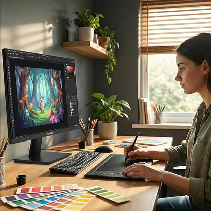 KOORUI 32 inch 4K Computer Monitor with HDMI 2.0 Displayport 1.4 Speakers, 60Hz VESA HDR Support Desktop Monitor Comptatible Free-Sync, G-Sync, Adaptive Sync for Office & Home