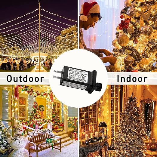 2PCS Replacement 12V 0.5A LED Transformer JT-DC120V0500-C Class 2 Power Supply IP44 LED Light Controller Low Voltage Transformer for Christmas String Light Inflatable Decorations (12V6W 2PCS)