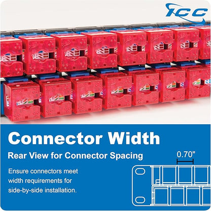 ICC 48 Port Blank Keystone 1U Patch Panel with 19” Metal Rackmount Housing for Slim Profile Keystone Jacks (Sold Separately), UL Listed, IC107BP481
