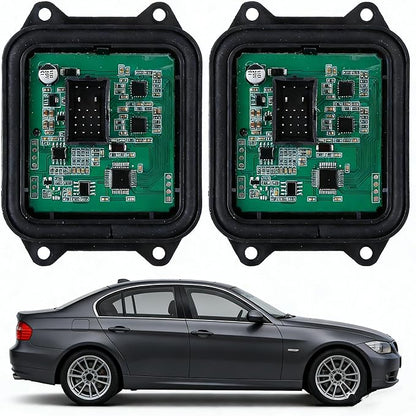 Hiolpen 63117182396 2pcs Adaptive Headlight Drive Control Unit Lighting Module Compatible With for B-MW 328i 328i xDrive 328xi 335d 335i 335i xDrive 335is 335xi M3 X5 X6 Z4