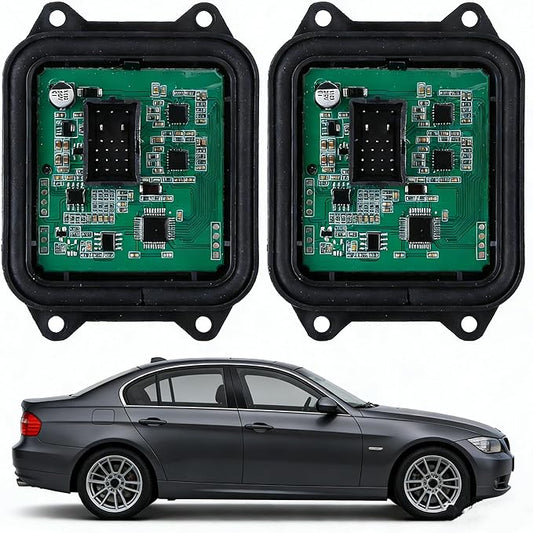 Hiolpen 63117182396 2pcs Adaptive Headlight Drive Control Unit Lighting Module Compatible With for B-MW 328i 328i xDrive 328xi 335d 335i 335i xDrive 335is 335xi M3 X5 X6 Z4