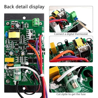 Digital Pro Controller for Traeger Grill Parts Control Panel Replacement with Meat Probes and Thermostat Board Sensor