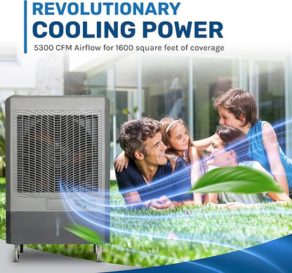 Hessaire MC61M 5,300 CFM 3-Speed Portable Evaporative Cooler