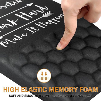 BOCHEERY Ergonomic Mouse Pad Wrist Support,Upgrade Mousepad with Massage Design,Non-Slip PU Base Desktop Mouse Pads for Pain Relief, Computer, Office & Home,12 x 8 in（F-Inspirational Quote）