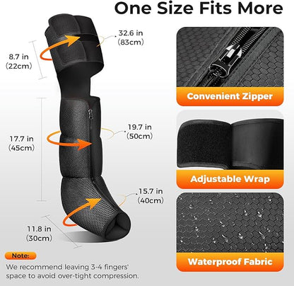 Nekteck Leg Compression Massager with Heat Leg Massager for Circulation and Pain Relief, Air Compression Boot Massage Tool with 2 Heats 6 Modes 6 Intensities, Relaxation Tool for Men Women
