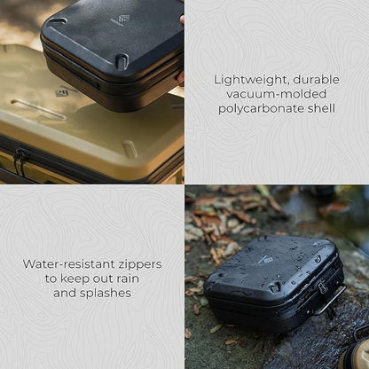 ELECOM NESTOUT Gear Storage Case, Lightweight Hard Shell, Water-Resistant, Stackable Organizer with Padded Dividers, Impact Resistant, Fits Travel Outdoor Batteries Tech Accessories
