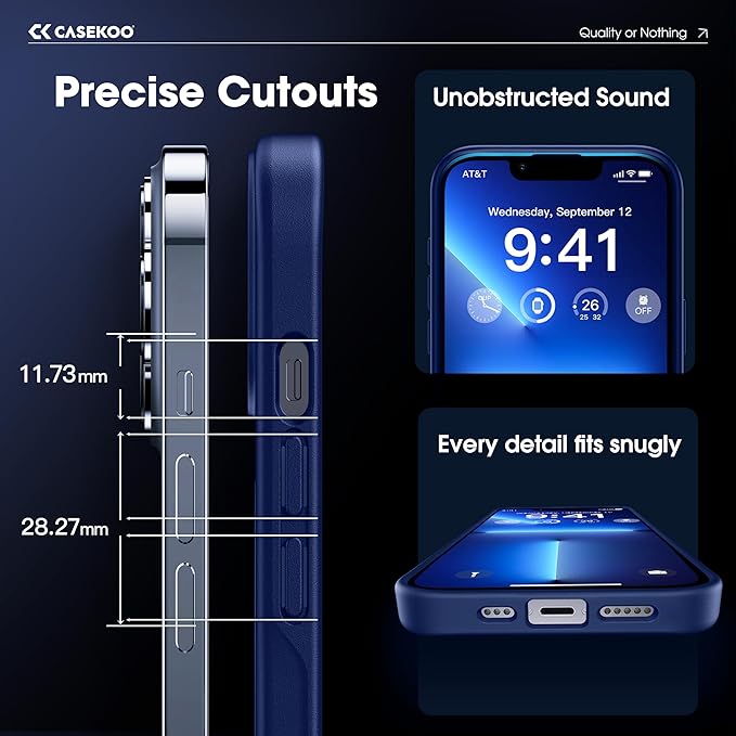 CASEKOO Designed for iPhone 13 Pro Max Case with Magnetic Invisible Stand [Military Drop Protection] [Compatible with MagSafe] Shockproof Translucent Matte Slim Promax Phone Cover 6.7", Blue