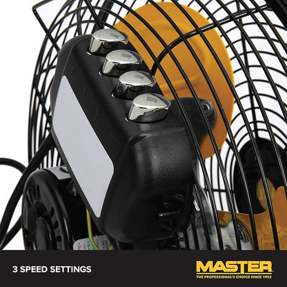 Master Professional 12 inch High Velocity Powerful Direct Drive Steel Floor Fan