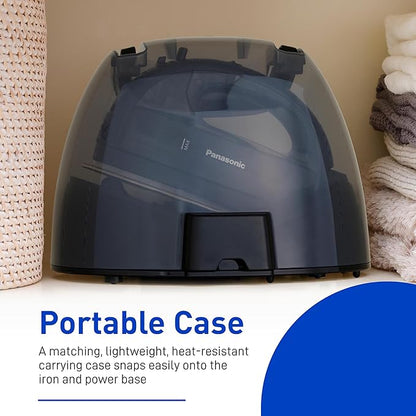 Panasonic Cordless Steam/Dry Iron 1500W - NI-WL700A - Wireless Steamer with Stainless Steel Plate - Quickly Heats Up in Under 5 Minutes - Cordless, Lightweight Iron - Black/Dark Blue
