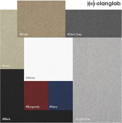 Olanglab Acoustic Panels 2 Pack, 48''x24'' Large Sound Panels, Fabric Wrapped Sound Proof Foam Panels for Walls, Sound Absorbing Panels for Recording Studio Acoustical Treatments (White)
