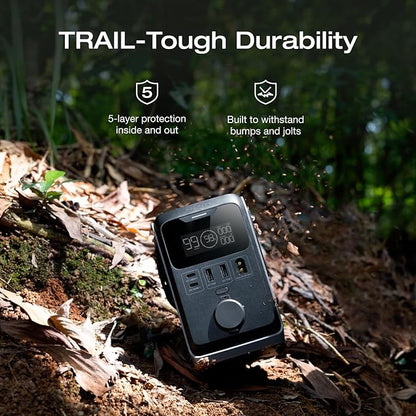 EF ECOFLOW TRAIL 300 DC Portable Power Station with Camping Lamp, 288Wh LiFePO4 Power Bank, Solar Generator, for Camping, Travel, and Emergency Power