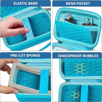Carrying & Protective Case for Digital Camera, AbergBest 21 Mega Pixels 2.7" LCD Rechargeable HD/Kodak Pixpro/Canon PowerShot ELPH 180/190 / Sony DSCW800 / DSCW831 Cameras for Travel - Sky Blue
