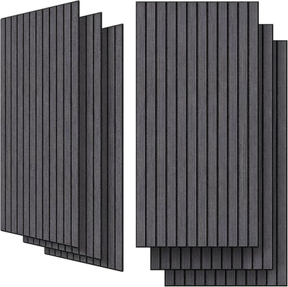 UMIACOUSTICS 6 Packs Acoustic Panel,47.2 x 23.6 Inches Decorative Sound Proof Panel for Office,Home Theater,Studio,Dark Oak