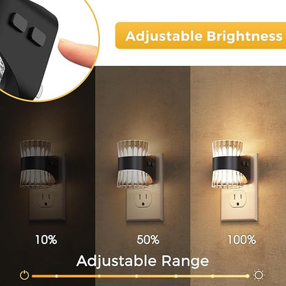 L LOHAS LED Night Light, Modern Night Lights Plug into Wall,2 Pack 3000K/4000k/5000K Adjustable Color Temperature Night Light,Dimmable Nightlights with Dusk to Dawn Sensor for Rooms Bathroom Hallway