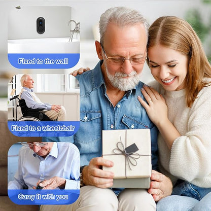 Caregiver Pager Wireless Call Button Emergency Life Alert Systems 500Ft Range with LED Number Display for Elderly/Patient/Disabled at Home/Hospital/Clinic(6 Waterproof Panic Button & 3 Receiver)