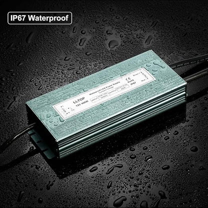 LLTOP LED Driver 400 Watts 110V/120V AC to 12V DC 33.3A Power Supply Waterproof Low Voltage Transformer Converter for Indoor Outdoor LED Lights
