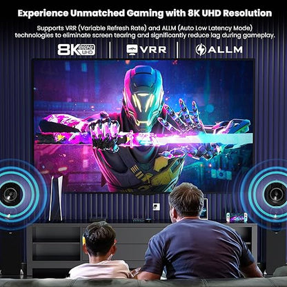 HDMI 2.1 Switch 4 in 1 Out 8K@60Hz 4K@120Hz, 4 Ports HDMI Switcher Splitter Selector with Remote, Support HDCP 2.3 HDR 10+ Dolby Vision/Atmos 48Gbps CEC for Apple TV Game PC PS Pro Xbox Roku