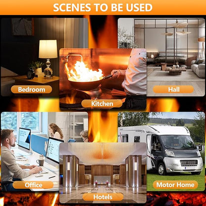 Carbon Monoxide Detectors, 3Pack 4-in-1 Natural Gas Leak Detector & Temperature/Humidity Monitor