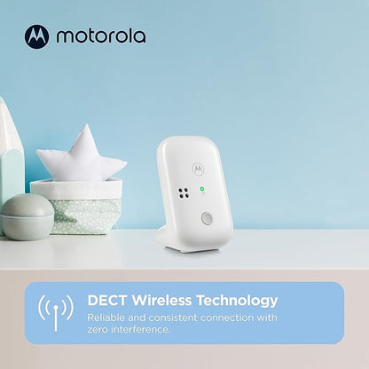 Motorola Nursery Baby Monitor, 1000ft Range PIP10 Audio Only, No WiFi Needed, Cry Detection, Alert Light, Portable Parent Unit for Easy Monitoring