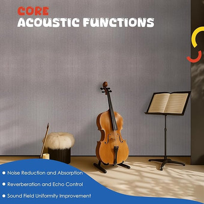 5 Pack Acoustic Panels,47.2x23.6x0.4 inch Acoustical Wall Panels,Large Soundproof Panels,Self-Adhesive Sound proof panels for walls,Acoustic Treatment for Recording Studio&Office Vertical,Brown