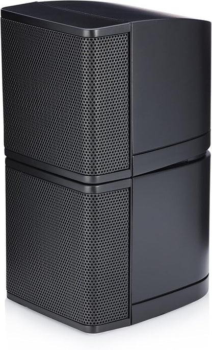 Pure Resonance Audio MC2.5B Mini Cube 2.5 inch Speaker Bundle with Installation Wire - Home Value Pack (4 Pack, Black) (with Brackets & Wire)