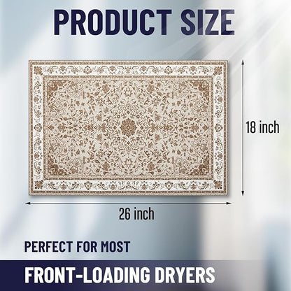 Teenyyou 1 Pcs 26" x 18" Dryer Top Protector Mat, Washer and Dryer Topper, Non Slip Waterproof Machine Cover Dust Proof Quick Drying Topper Pad for Laundry and Kitchen (Persian)