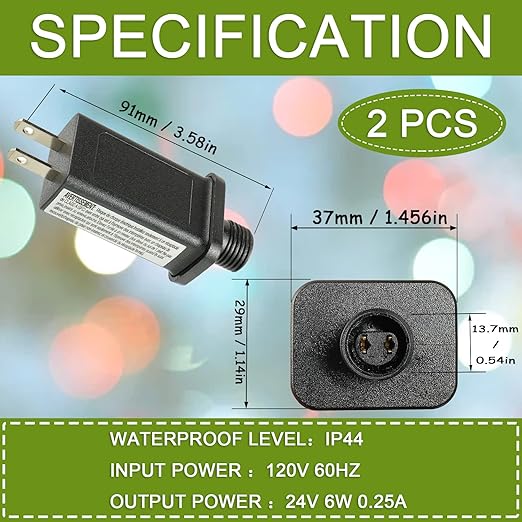SIGANDG 24V 6W LED Transformer Replacement Class 2 Power Supply for Christmas String Light Inflatable Decorations LED Controller IP44 Waterproof Low Voltage