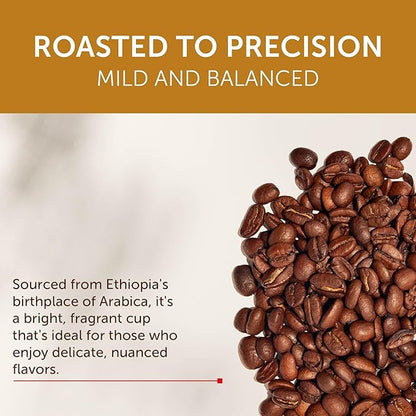 illy Whole Bean Coffee, Etiopa Single Origin Light Roast, 100% Arabica, Premium Italian Coffee, Ideal for Espresso, Drip, Moka and French Press Brewing, 8.8oz, 6 Pack