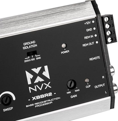 NVX XBBR2 X-Series 2-Channel Bass Restoration Processor and Line Output Converter with Impedance Matching and Remote Level Control