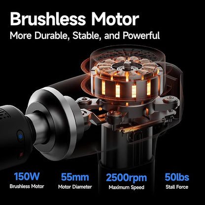 HEYCHY Percussion Massage Gun Deep Tissue with Heat and Cold Head, Portable Handheld Muscle Massager, Percussion Back Body Masajeador 12mm Amplitude for Athletes, Electric Back and Neck Massager