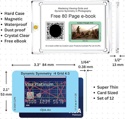 CLPA Video 4:3 Photographic Viewfinder Set: All viewfinders in 4:3 Aspect Ratio only for Art, Photography, & Video