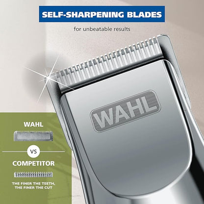 Wahl Groomsman Rechargeable Beard Trimmer kit for Mustaches, Nose Hair, and Light Detailing and Grooming with Bonus Wet/Dry Battery Nose Trimmer – Model 5622v