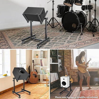 UPELLA Heavy Duty Amplifier Stand, Adjustable Amps Speaker Cabinet Stand Combo Holder, Audio Rack, Guitar Amplifier Stand
