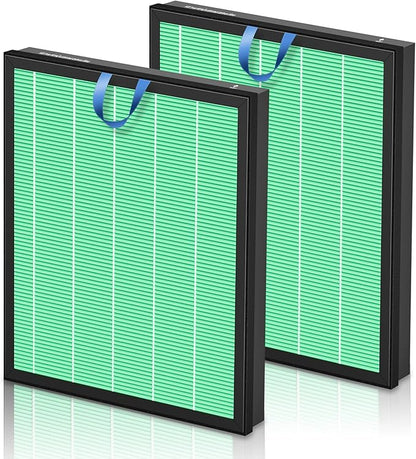 PETOX Vital 200S Toxin Absorber Replacement Filter for LEVOIT Vital 200S and Vital 200S-P Air Purifier, True HEPA and High-Efficiency Activated Carbon Filter, Vital 200S-RF-TX, 2 Pack, Green